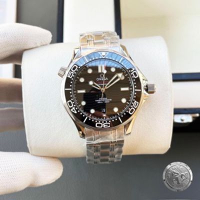  Steel Black Dial OMEGA Replica Solid Stainless Steel 904L 40mm Watch